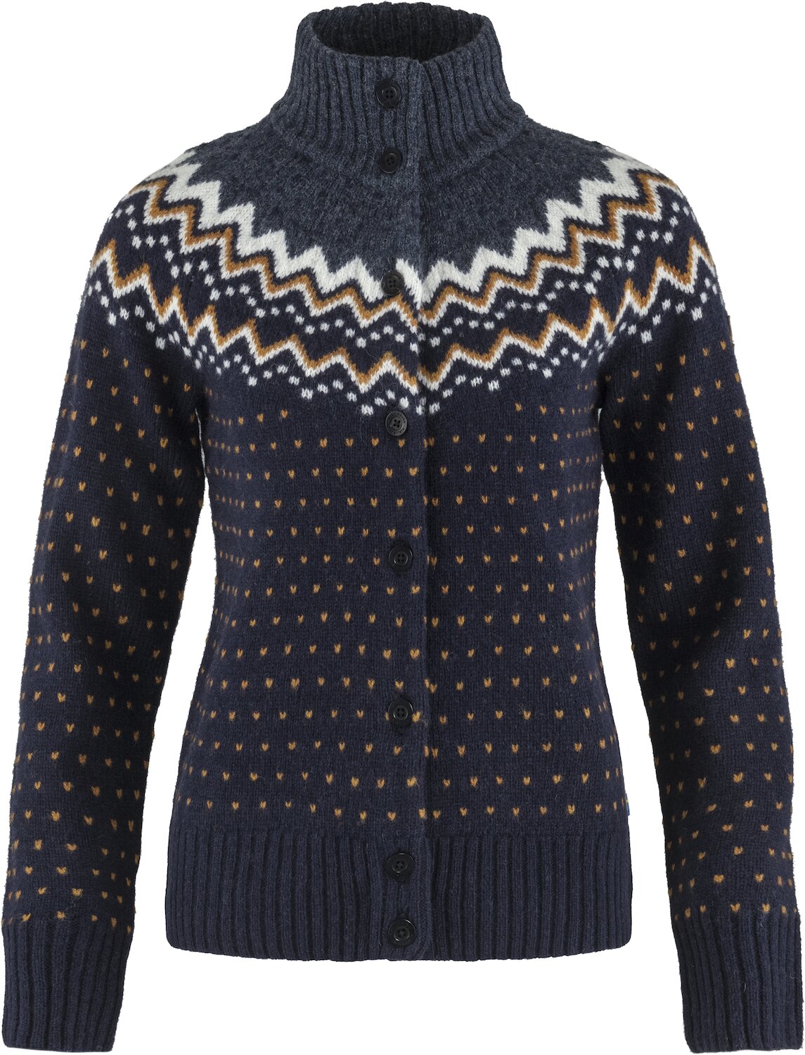 Fjällräven Övik Knit Cardigan W Dark Navy Vorderansicht