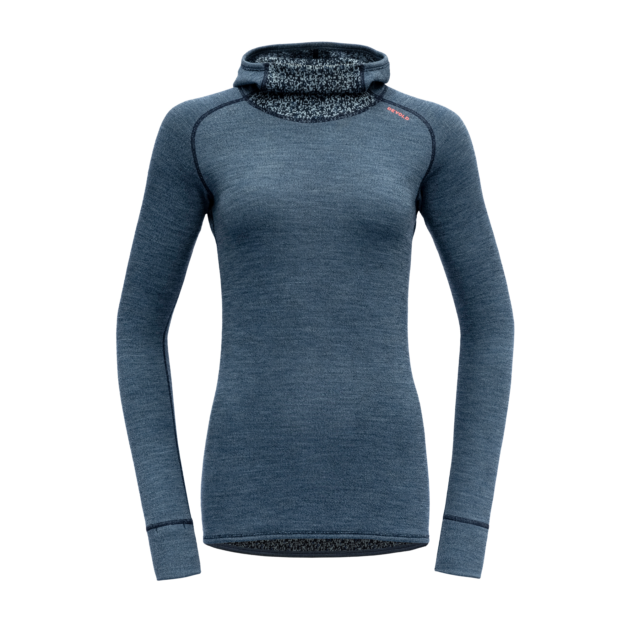 Devold Kvitegga Woman Hoodie Ink Vorderansicht - Seite 2