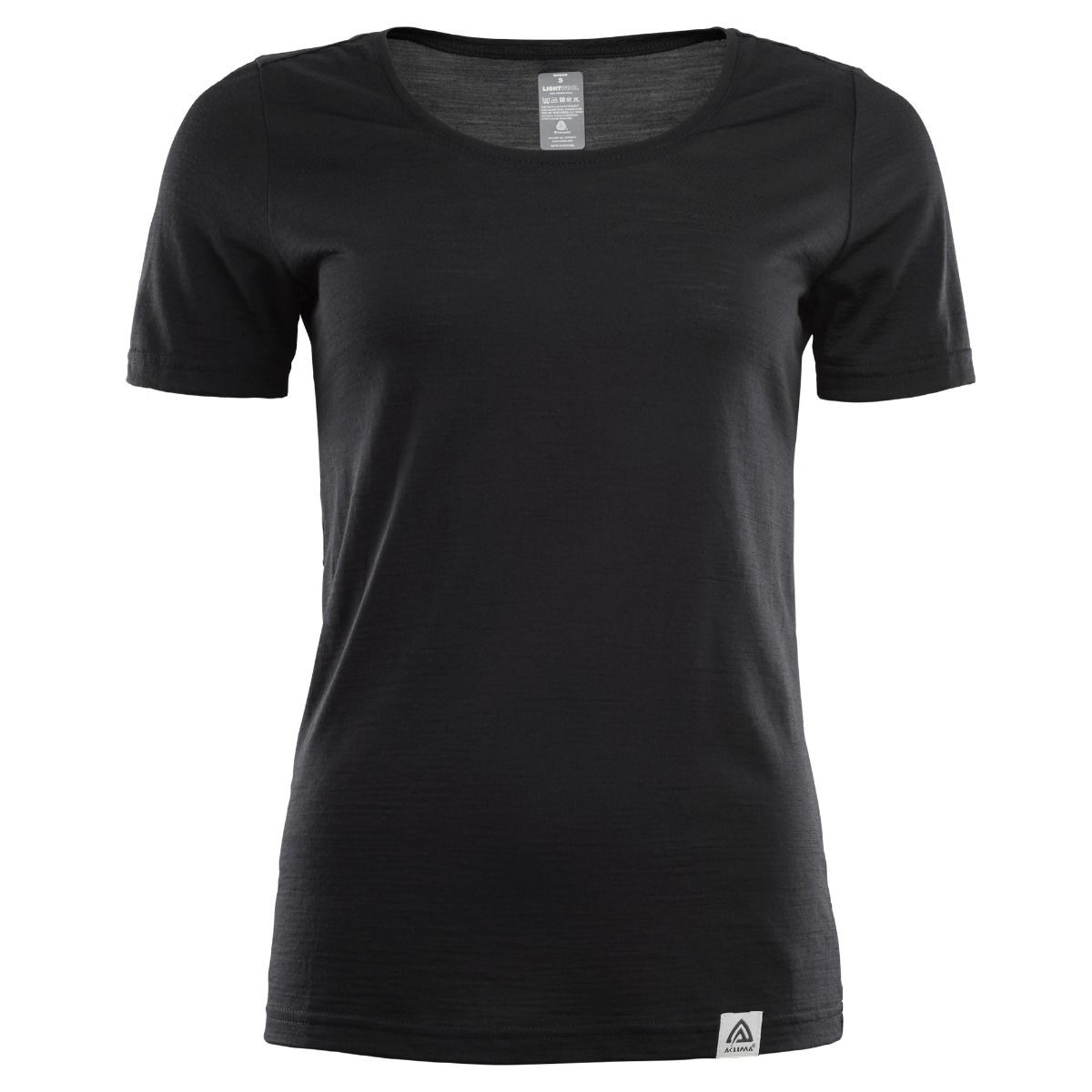 Aclima Lightwool T-Shirt Woman Jet Black Vorderansicht